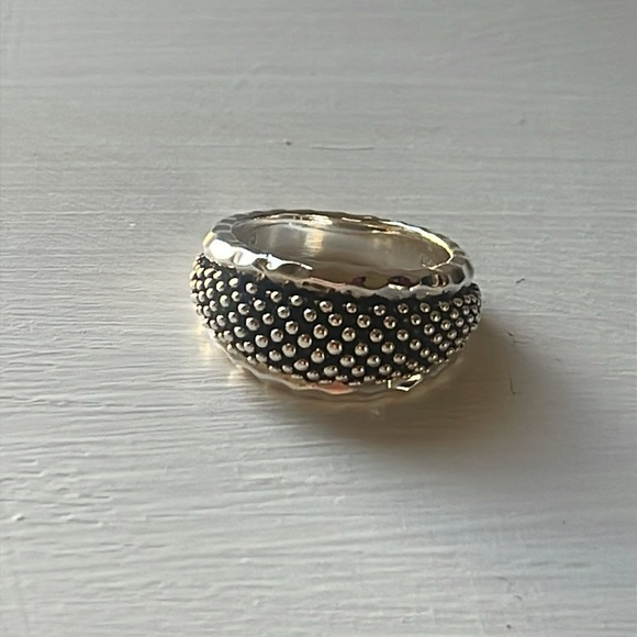 Michael Dawkins Hammered Sterling Silver Starry Night Statement Ring. - Picture 4 of 6